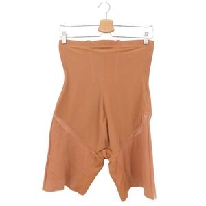 Honeylove SuperPower Short High Waisted Shapewear Tan Sand Size L Mesh Panels
